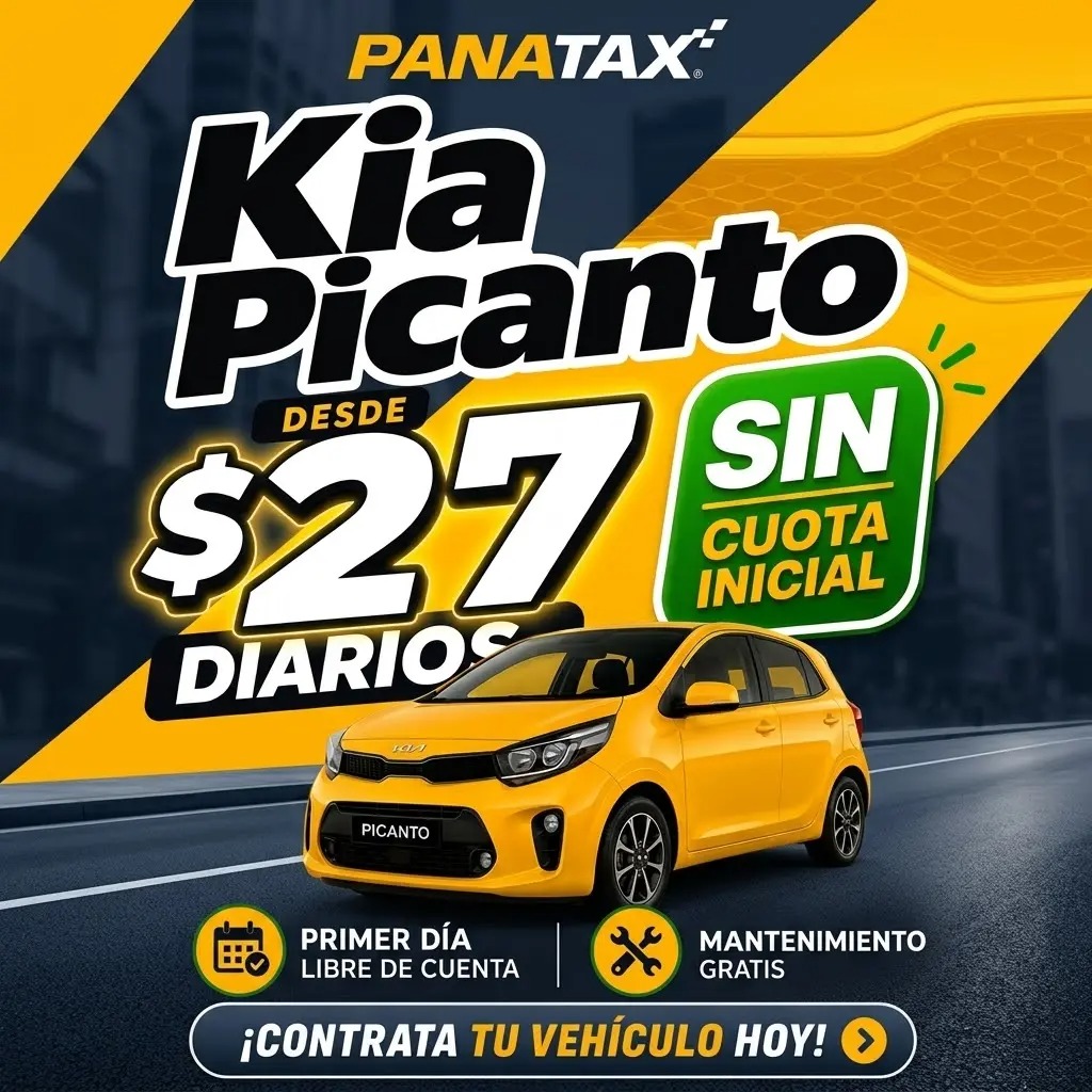Promo Octubre Kia Picanto $27 Panatax